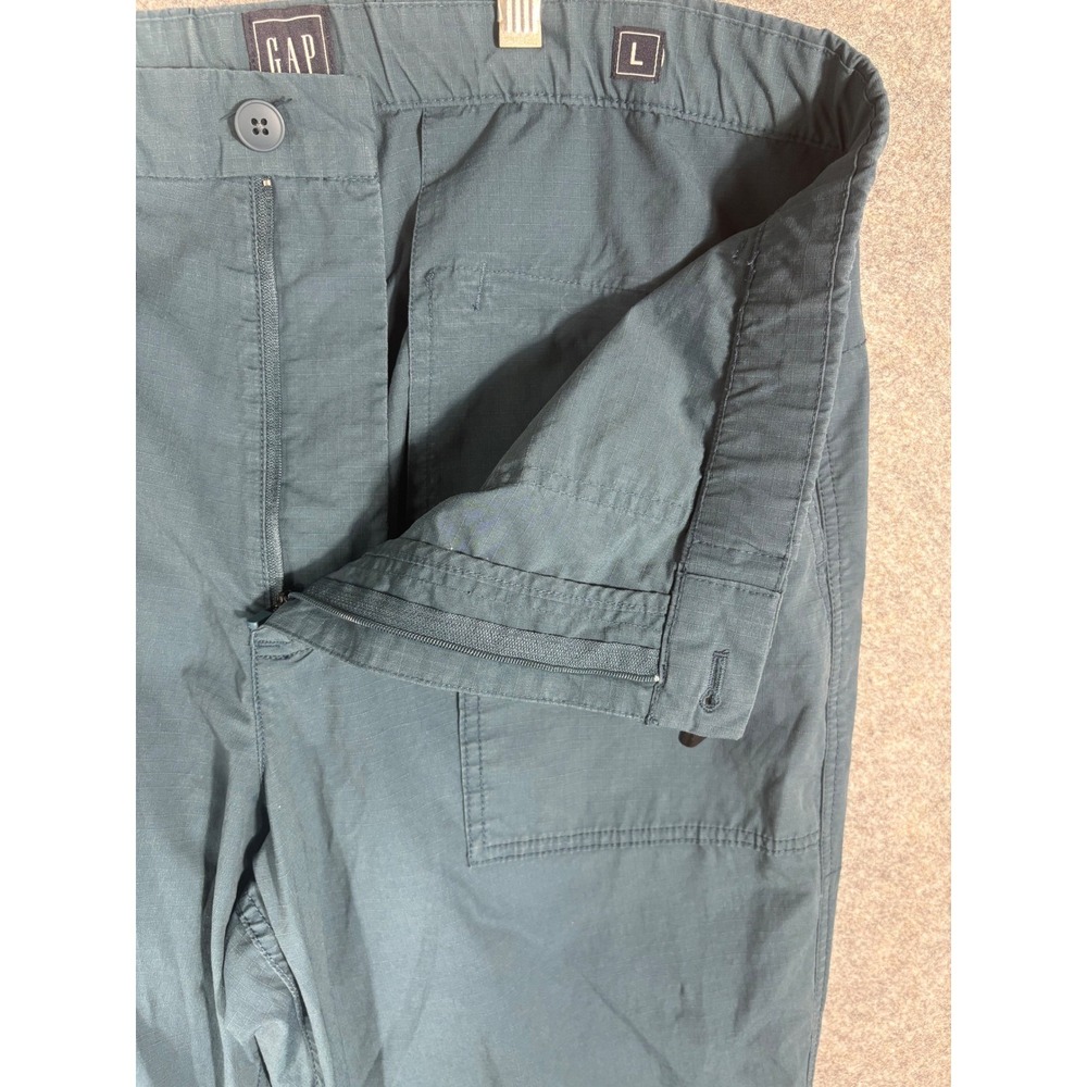 GAP Mens Belted Utility Hiking Cropped Pants Indigo‎ Slate Size L Relaxed Fit - Picture 3 of 9